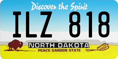 ND license plate ILZ818
