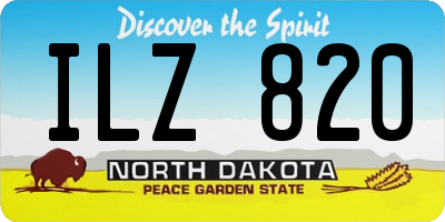 ND license plate ILZ820