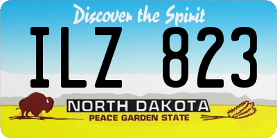 ND license plate ILZ823