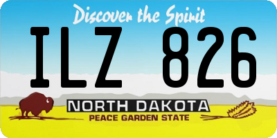 ND license plate ILZ826