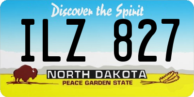 ND license plate ILZ827