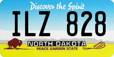 ND license plate ILZ828