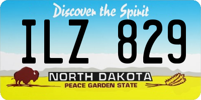 ND license plate ILZ829