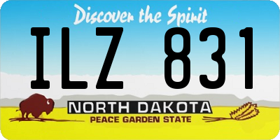 ND license plate ILZ831