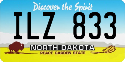 ND license plate ILZ833