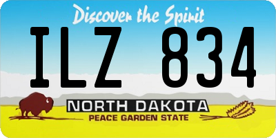 ND license plate ILZ834
