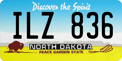 ND license plate ILZ836