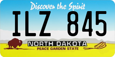 ND license plate ILZ845