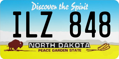 ND license plate ILZ848