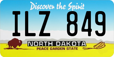 ND license plate ILZ849