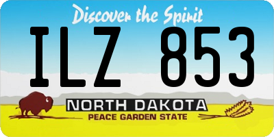 ND license plate ILZ853