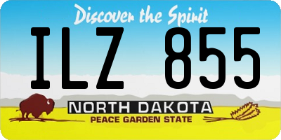 ND license plate ILZ855