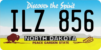 ND license plate ILZ856