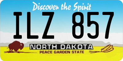 ND license plate ILZ857