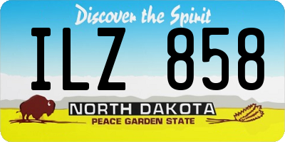 ND license plate ILZ858