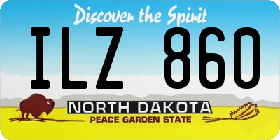 ND license plate ILZ860