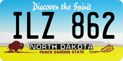 ND license plate ILZ862