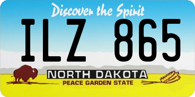 ND license plate ILZ865