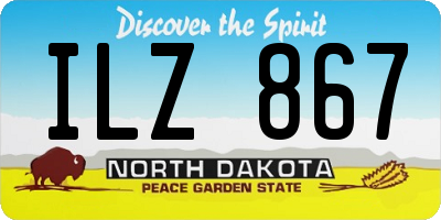 ND license plate ILZ867