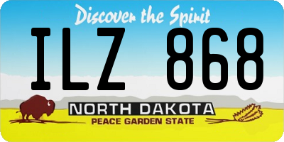 ND license plate ILZ868