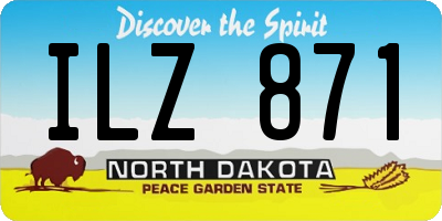 ND license plate ILZ871