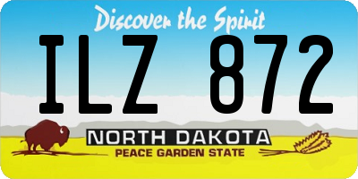 ND license plate ILZ872