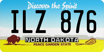 ND license plate ILZ876