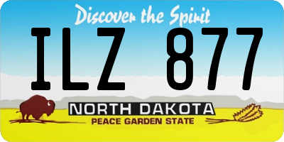 ND license plate ILZ877