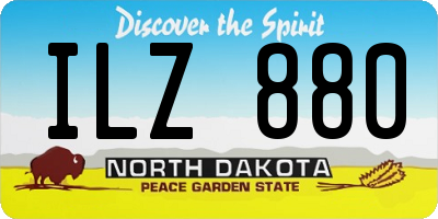 ND license plate ILZ880