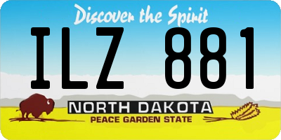 ND license plate ILZ881