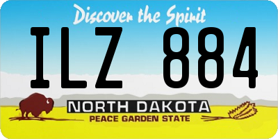 ND license plate ILZ884