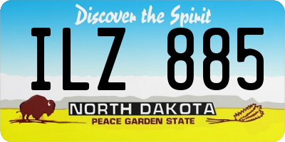 ND license plate ILZ885