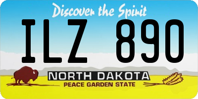 ND license plate ILZ890