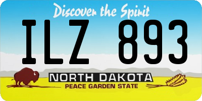 ND license plate ILZ893