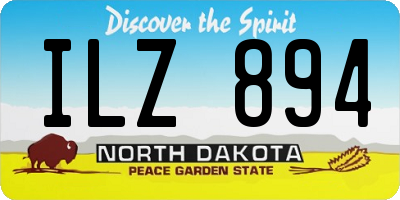 ND license plate ILZ894