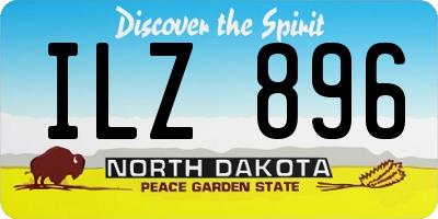 ND license plate ILZ896