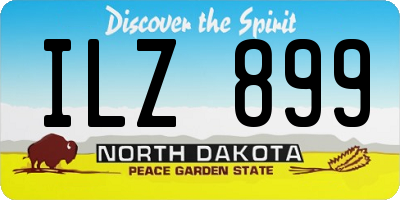 ND license plate ILZ899