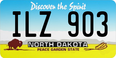 ND license plate ILZ903