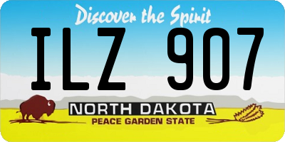 ND license plate ILZ907