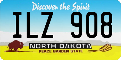 ND license plate ILZ908