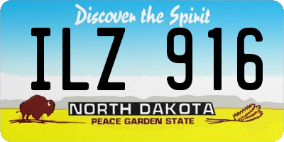 ND license plate ILZ916