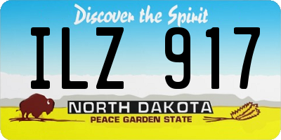 ND license plate ILZ917