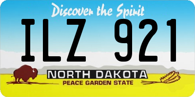 ND license plate ILZ921