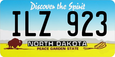 ND license plate ILZ923