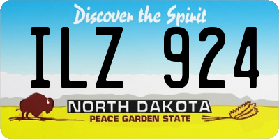 ND license plate ILZ924