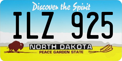 ND license plate ILZ925