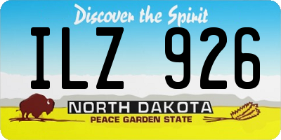 ND license plate ILZ926