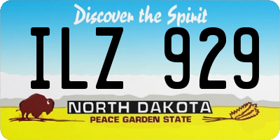 ND license plate ILZ929