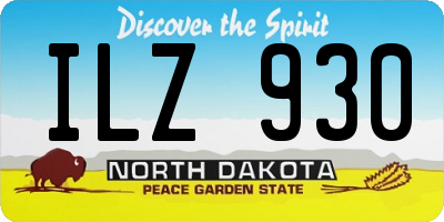 ND license plate ILZ930