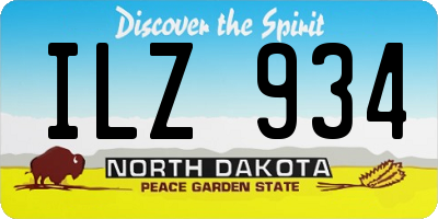 ND license plate ILZ934